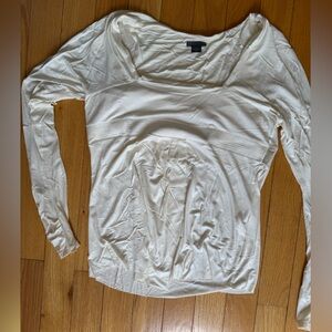Armani Exchange Cream Long Sleeve Shirt